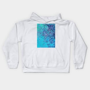 sky blue dark blue texture art Kids Hoodie